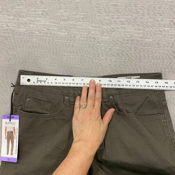 Buffalo David Bitton SAM Jeans Mens 30 x 30 Brown Denim Slim Fit Straight - Picture 9 of 13